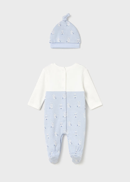 MAYORAL NEWBORN SET ROMPER ANF HAT