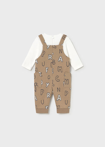 MAYORAL NEWBORN ROMPER WITH LETTERS PATTERN