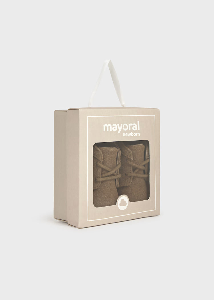 MAYORAL NEWBORN SUEDE BOOTS