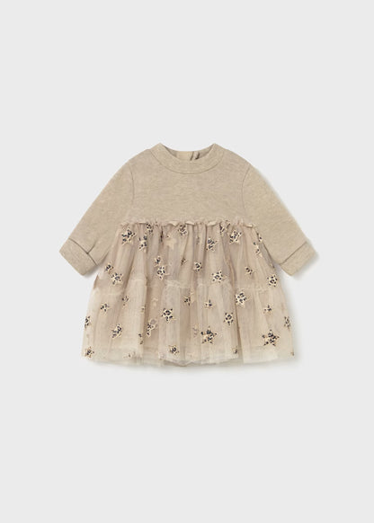 MAYORAL NEWBORN TULLE STARS DRESS