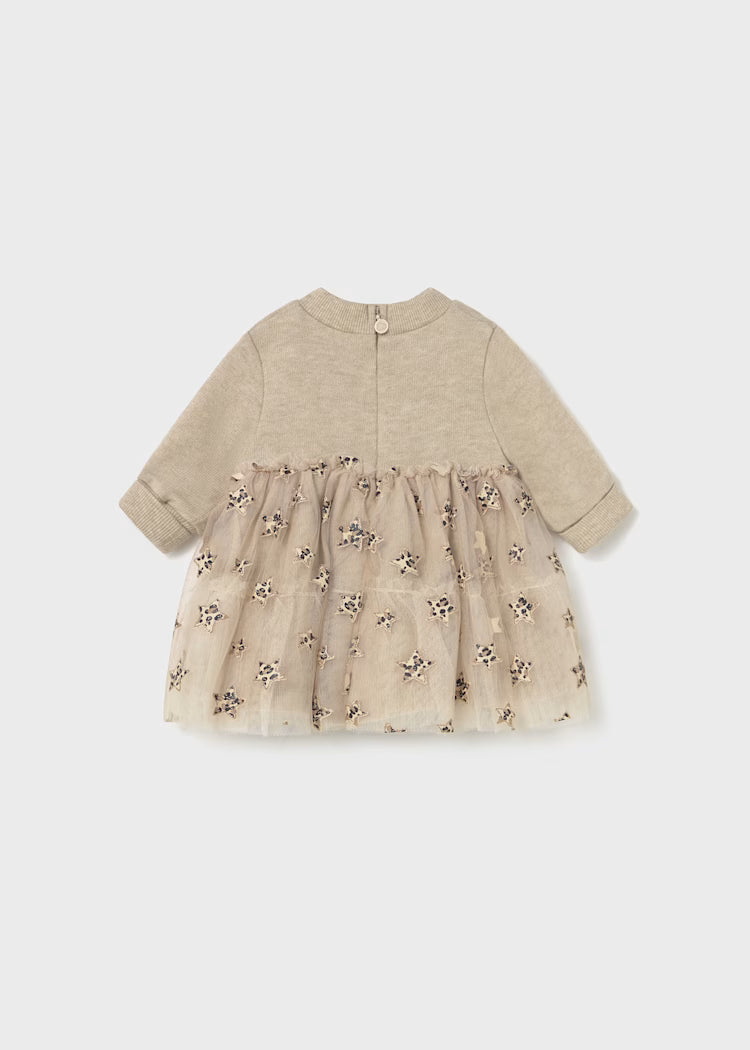 MAYORAL NEWBORN TULLE STARS DRESS