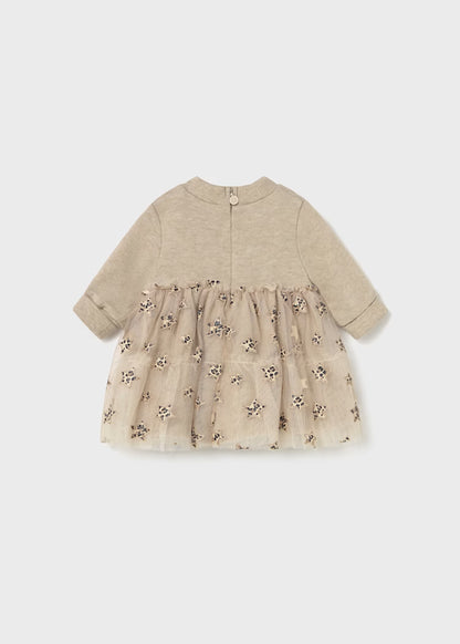 MAYORAL NEWBORN TULLE STARS DRESS