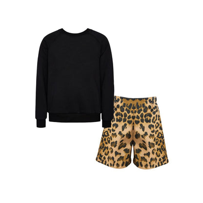 TC THE FESTIVE DROP SET W/SWEATER TOP & ANIMAL PRINT SHORT