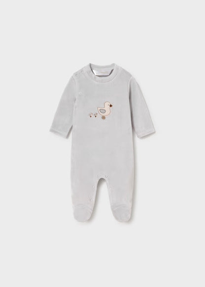 MAYORAL NEWBORN BABY SET OF 2 VELOUR ONESIES