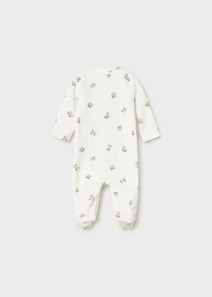 MAYORAL NEWBORN BABY SET OF 2 VELOUR ONESIES