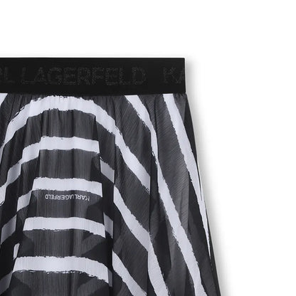 KARL LAGERFELD GIRLS ASYMMETRIC SATIN SKIRT