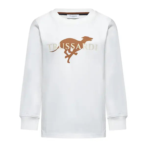 TRUSSARDI KIDS ALEPE EMBROIDERY T SHIRT