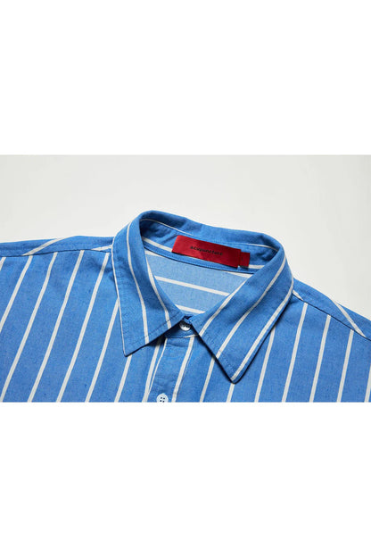 ACUPUNCTURE FASHION PAINTER OVERZISED STRIPE SHIRT