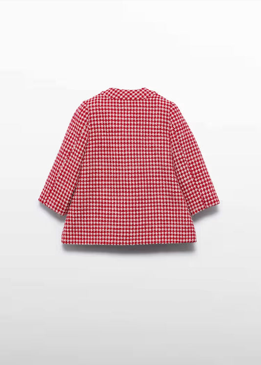 MAYORAL ABEL&LULA GIRL MINI GINGHAM PLAI COAT