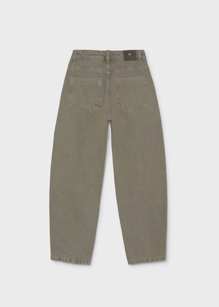 MAYORAL GIRL'S BARREL FIT TWILL PANTS