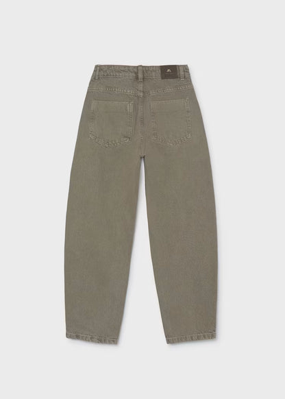 MAYORAL GIRL'S BARREL FIT TWILL PANTS