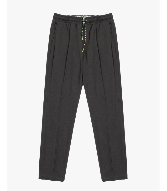 GIANNI LUPO TECHNICAL FABRIC TROUSERS WITH DRAWSTRINGS