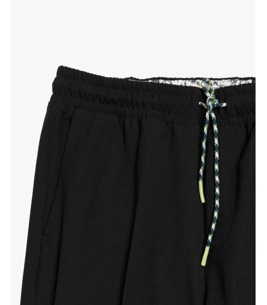GIANNI LUPO TECHNICAL FABRIC TROUSERS WITH DRAWSTRINGS
