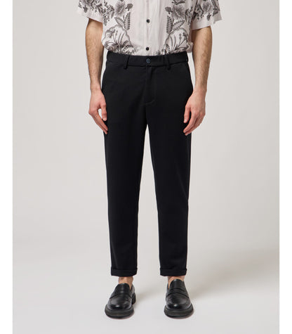 GIANNI LUPO ELASTIC WAIST CARROT FIT TROUSERS