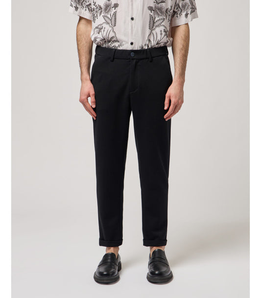 GIANNI LUPO ELASTIC WAIST CARROT FIT TROUSERS