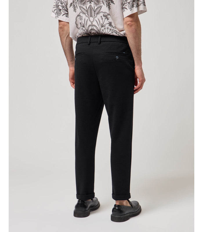 GIANNI LUPO ELASTIC WAIST CARROT FIT TROUSERS