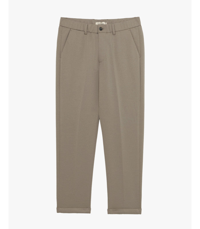 GIANNI LUPO ELASTIC WAIST CARROT FIT TROUSERS