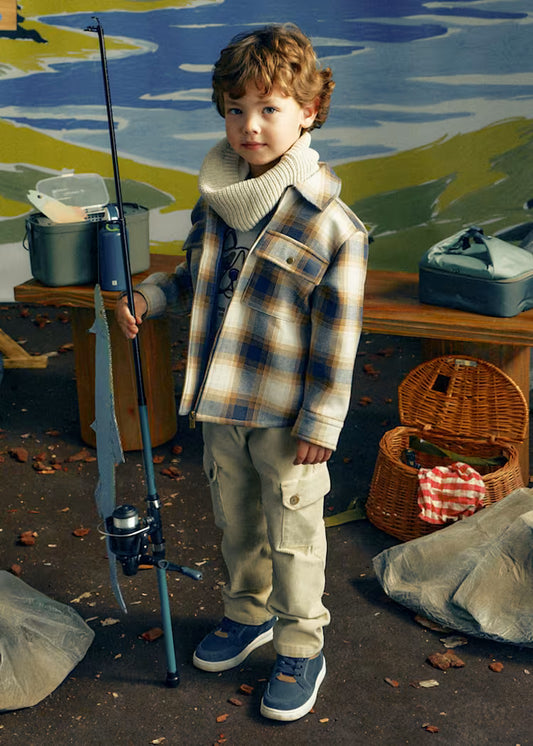 MAYORAL KIDS SOFT CORDUROY CARGO PANTS