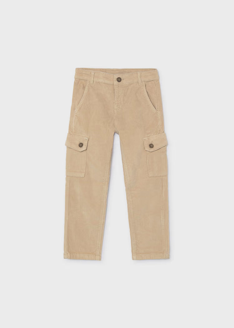 MAYORAL KIDS SOFT CORDUROY CARGO PANTS