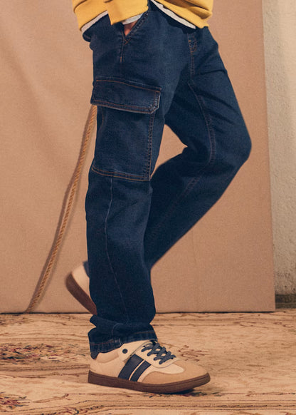 MAYORAL KIDS SOFT DENIM CARGO JOGGERS