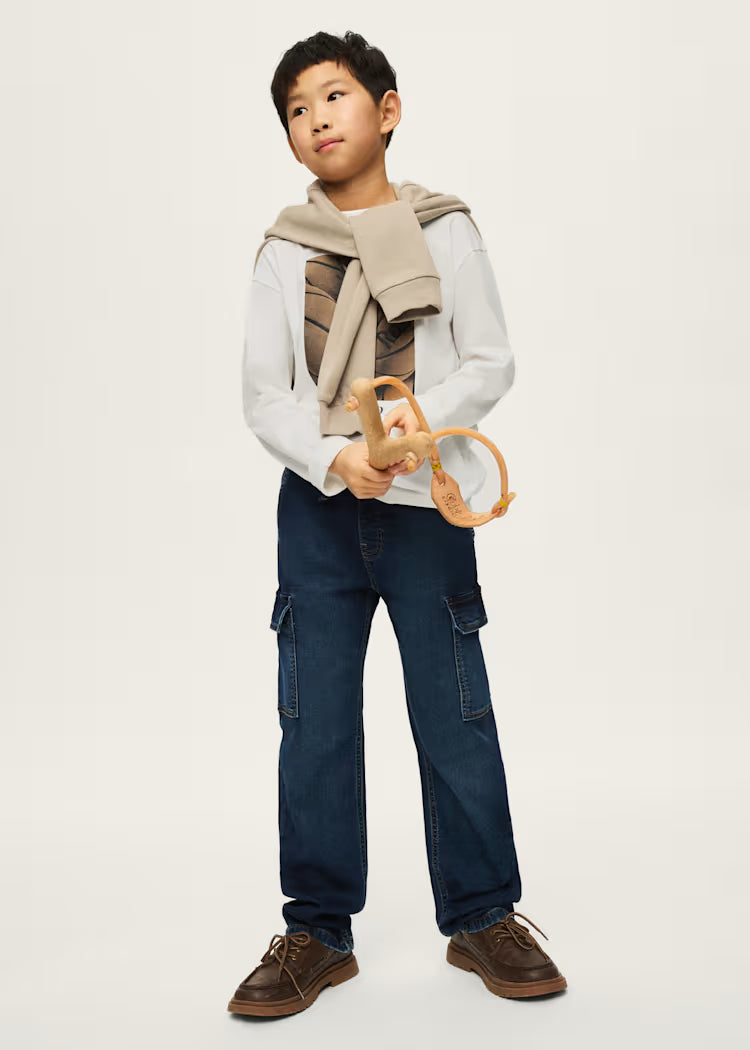MAYORAL KIDS SOFT DENIM CARGO JOGGERS