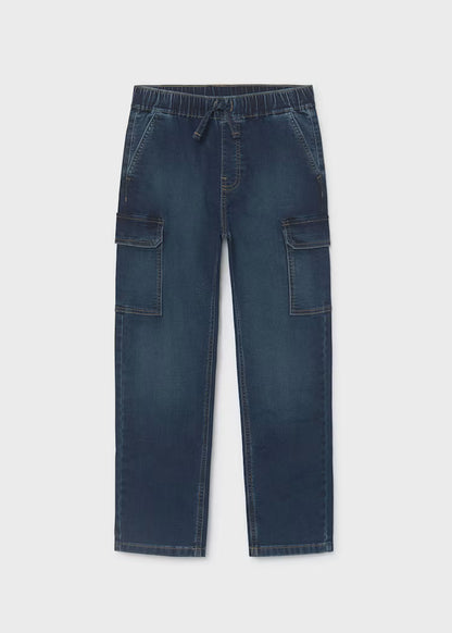 MAYORAL KIDS SOFT DENIM CARGO JOGGERS