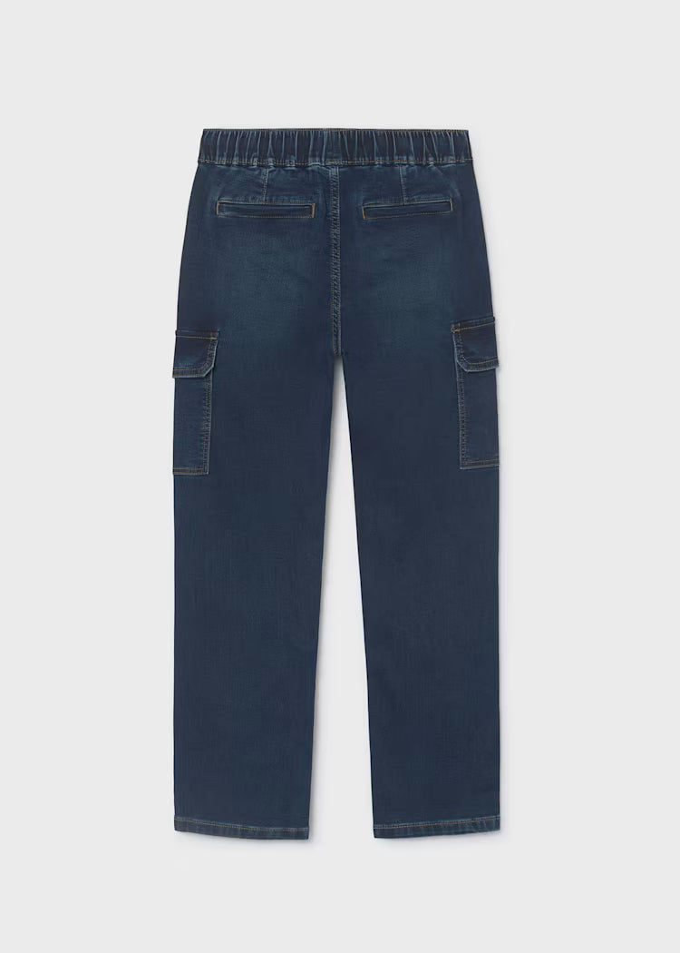 MAYORAL KIDS SOFT DENIM CARGO JOGGERS