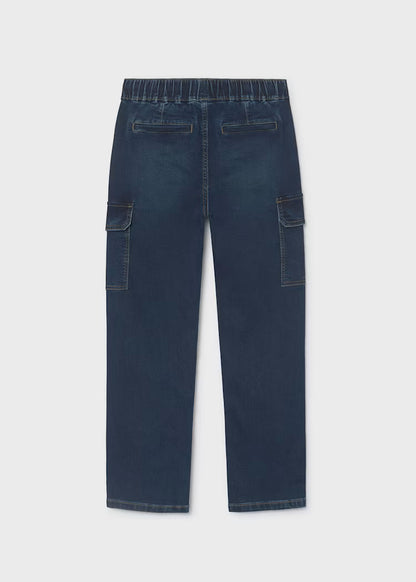 MAYORAL KIDS SOFT DENIM CARGO JOGGERS