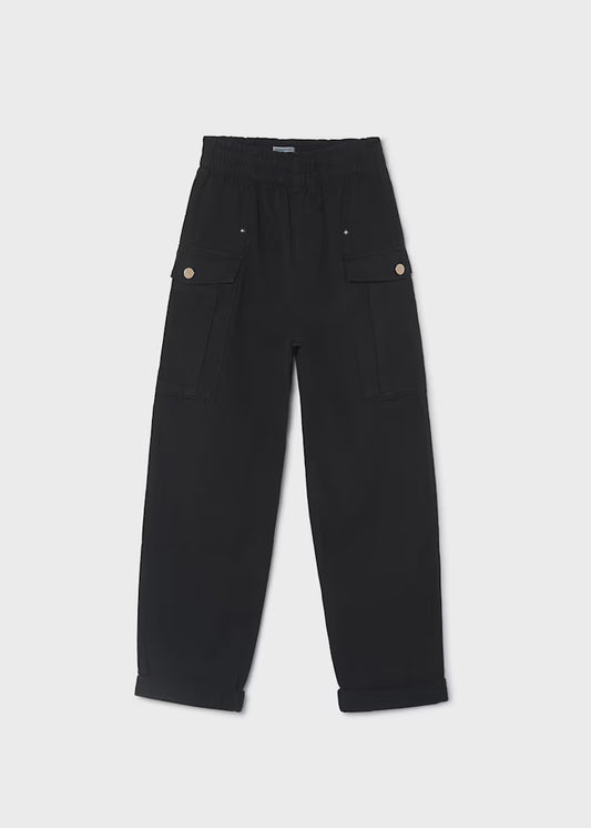 MAYORAL GIRLS ELASTIC TWILL PANTS