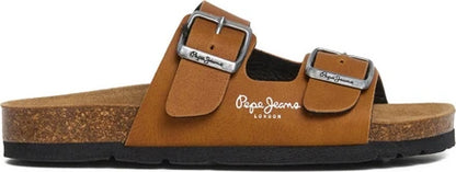 PEPE JEANS BIO DOUBLE KANSAS LEATHER SANDALS
