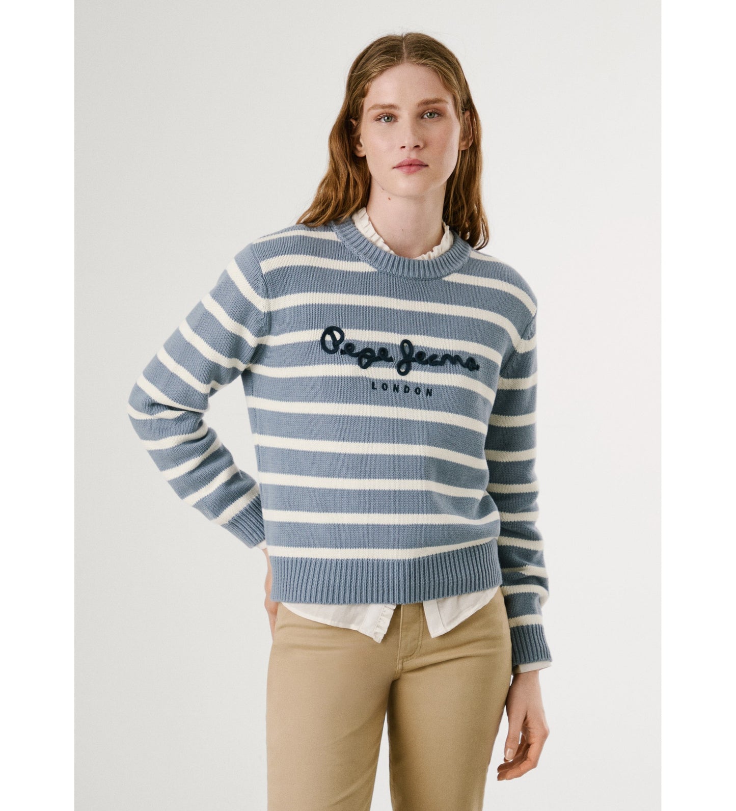 PEPE JEANS WOMAN CAPRICE STRIPE KNITTED PULLOVER