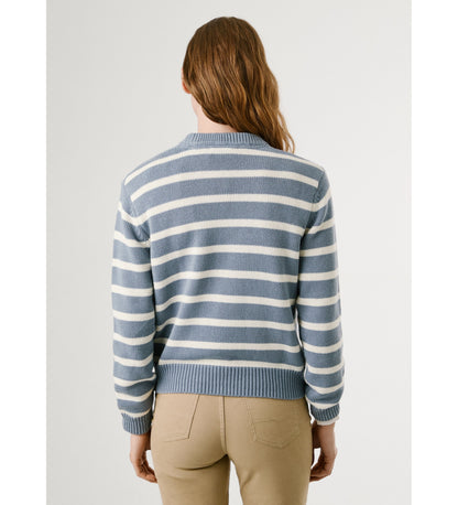 PEPE JEANS WOMAN CAPRICE STRIPE KNITTED PULLOVER