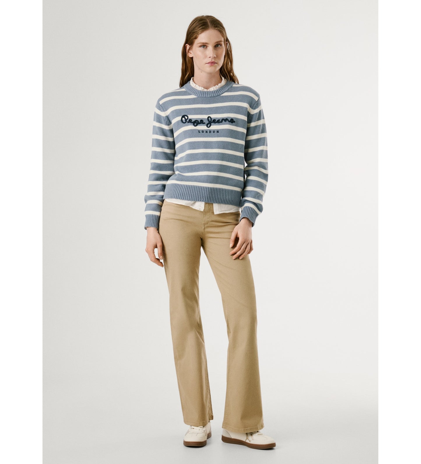 PEPE JEANS WOMAN CAPRICE STRIPE KNITTED PULLOVER