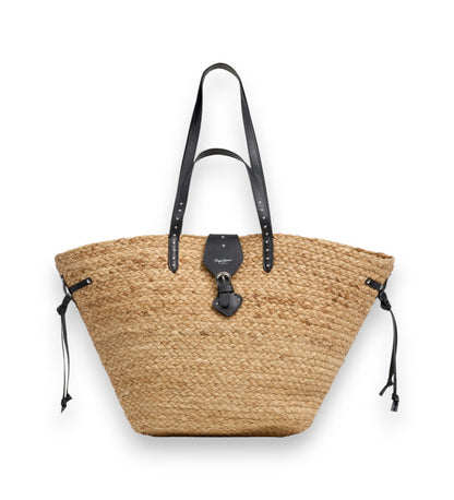 PEPE JEANS WOMAN SHOPPER BAG IN JUTE