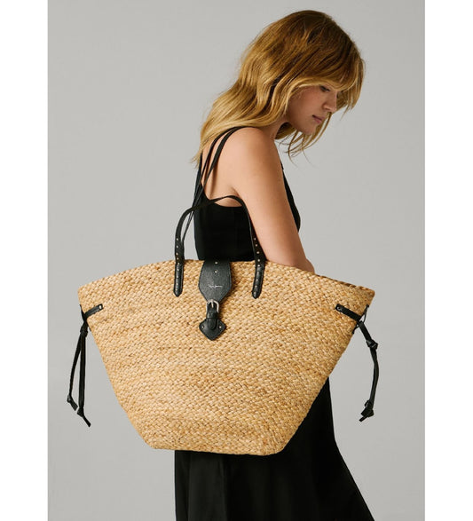 PEPE JEANS WOMAN SHOPPER BAG IN JUTE