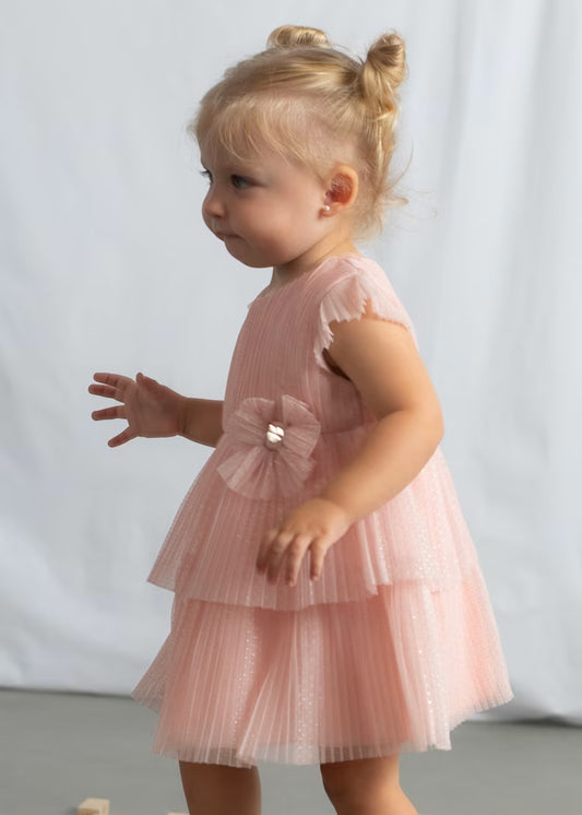 MAYORAL BABY PLEATED TULLE DRESS