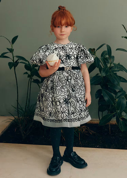 ABEL & LULA EMBROIDED TULLE DRESS