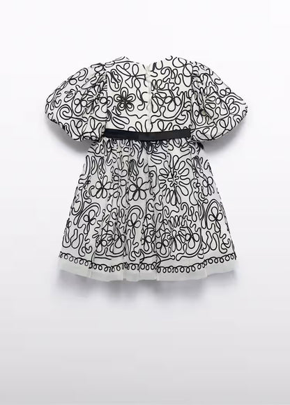 ABEL & LULA EMBROIDED TULLE DRESS