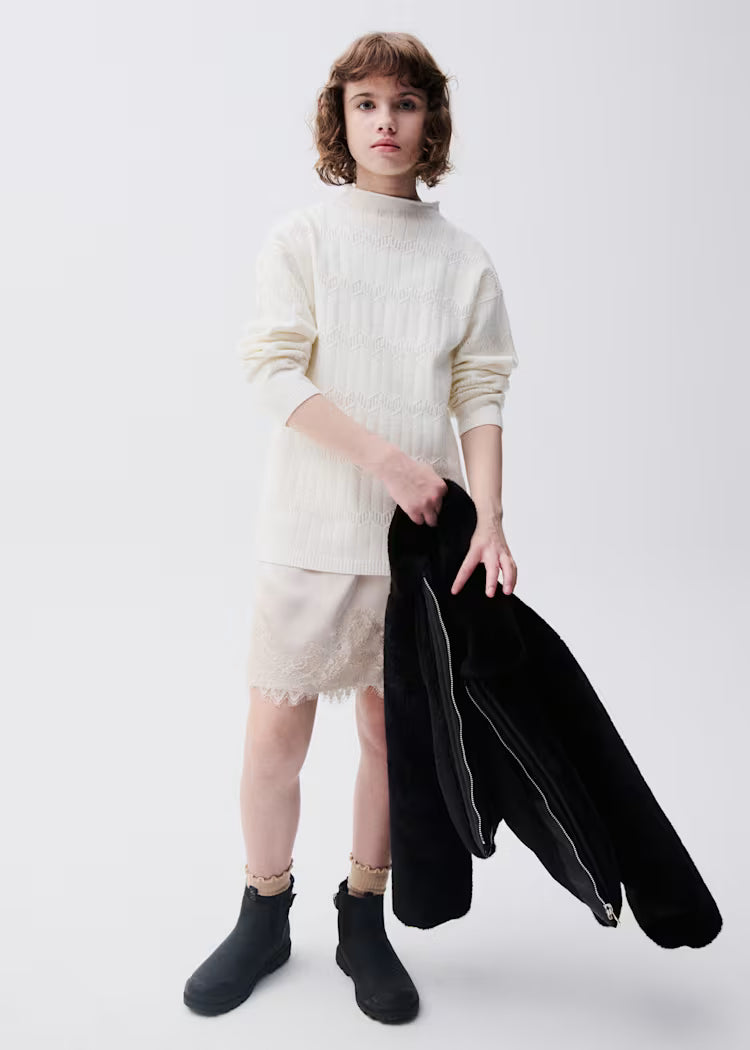 MAYORAL KIDS KNITTED LACE DRESS