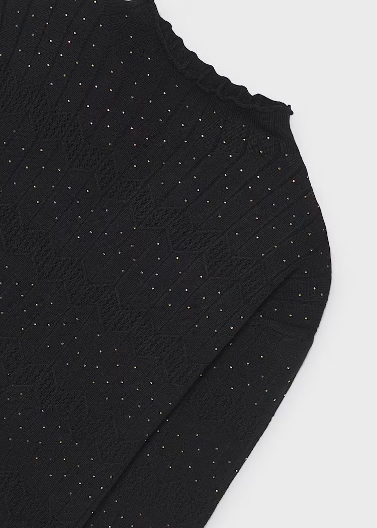 MAYORAL GIRLS LACE-KNIT DRESS