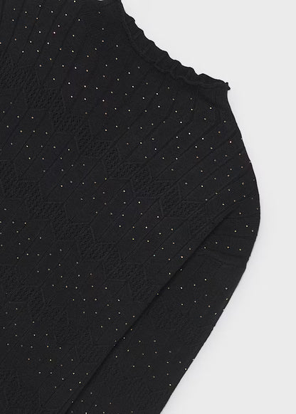 MAYORAL GIRLS LACE-KNIT DRESS