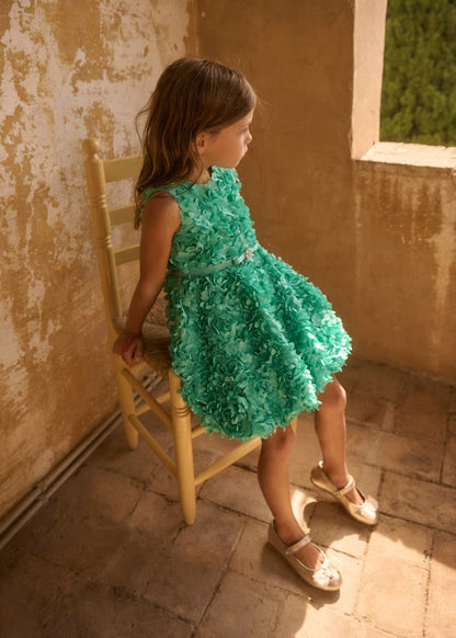 ABEL & LULA 3D PUFFED FLOWER DRESS