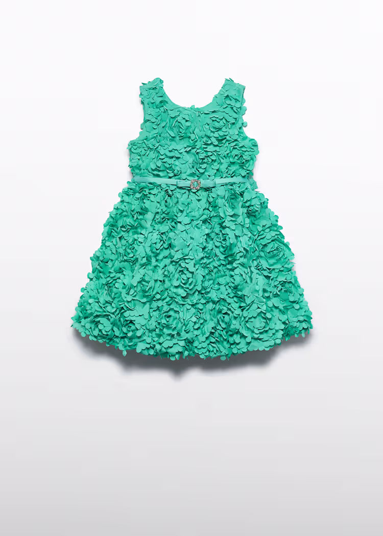 ABEL & LULA 3D PUFFED FLOWER DRESS
