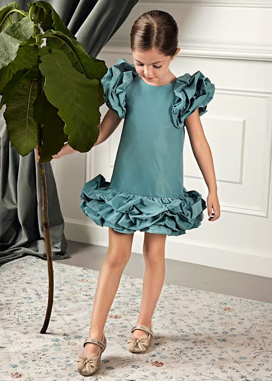 MAYORA; ABEL&LULA GIRLS TAFFETA DRESS