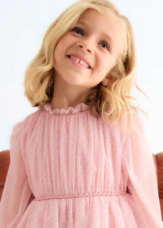 MAYORAL ABEL&LULA GIRLS GLITTER TULLE DRESS