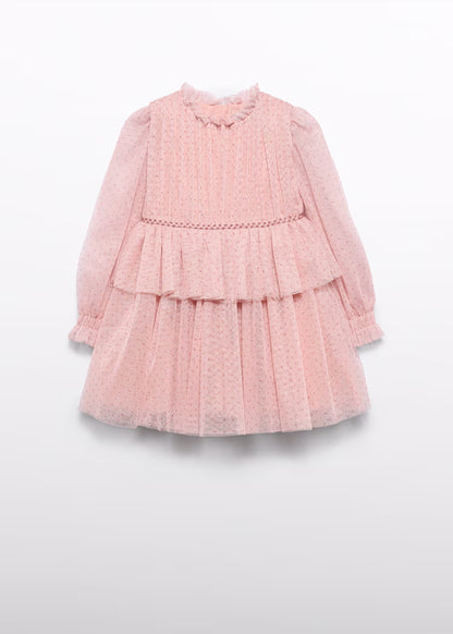 MAYORAL ABEL&LULA GIRLS GLITTER TULLE DRESS