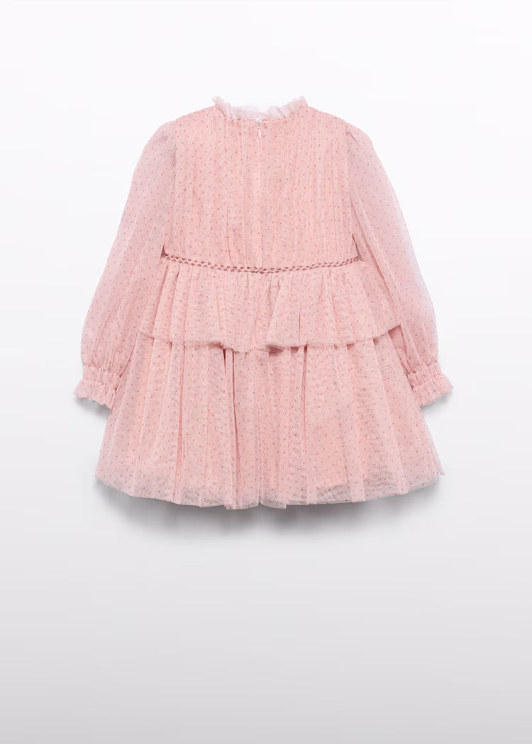 MAYORAL ABEL&LULA GIRLS GLITTER TULLE DRESS