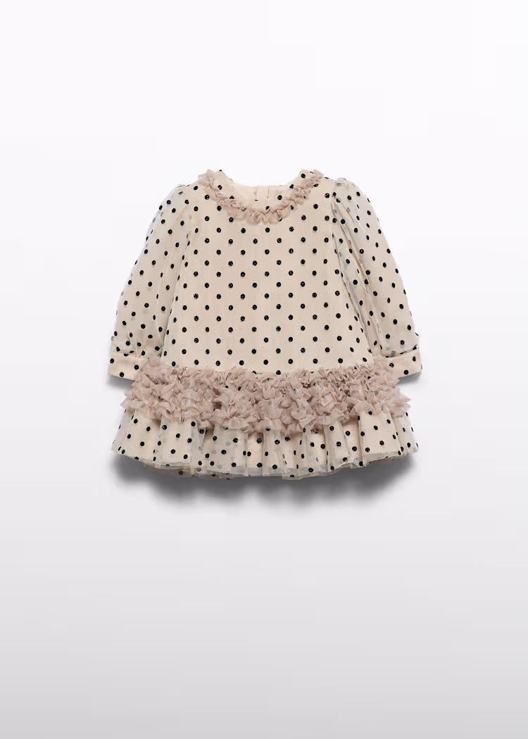 ABEL & LULA GIRLS TULLE POLKA DOTS DRESS