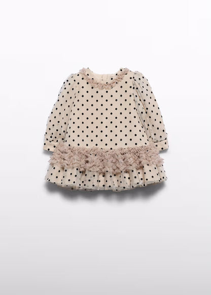 ABEL & LULA GIRLS TULLE POLKA DOTS DRESS