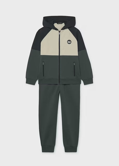 MAYORAL KIDS BACKPRINT SET ZIP UP HOODIE & JOGGERS